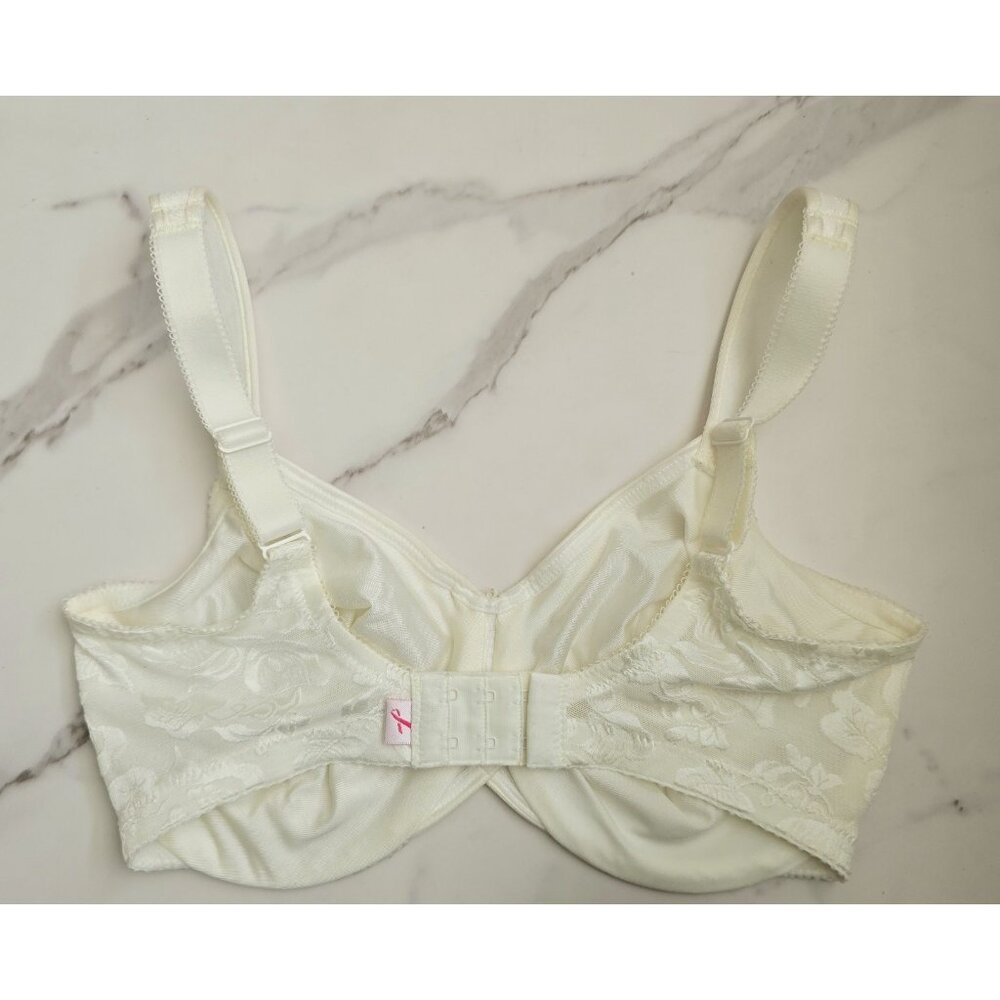 Wacoal Awareness Ivory Floral 85567 Underwire Full Coverage Unlined Bra 34DD - Picture 6 of 10